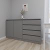 купить Комод Smartex (16102) Т2 140cm Grafit в Кишинёве 