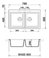 купить Мойка кухонная Plados ON7920 ONE ULTRAMETAL в Кишинёве 