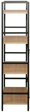купить Офисный стеллаж Deco Columbus 4 nivele (63x30x124H) Oak/Black в Кишинёве 