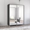 купить Шкаф Mobildor-Lux Раздвижные зеркальные двери Aron-P (180x60x210H см) Антрацит в Кишинёве 