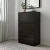 cumpără Comodă Ikea Kullen 5 sertare 70x112 (Negru-maro) în Chișinău 