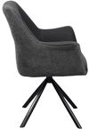 купить Стул Deco Blum C2595V Piele Black + Stofa Boogie 68 Dark Grey в Кишинёве 