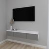 купить Тумба напольная для TV Smartex (16567) Т10 120 TV-Навесная Alb+Grafit в Кишинёве 