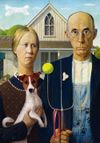 купить Головоломка Trefl 37526 Puzzles 500 American Gothic: Dog Edition в Кишинёве 