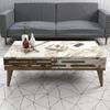 купить Журнальный столик Trendy Valensiya Nuc, Alb, Marmura (GTR000606) в Кишинёве 