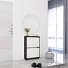cumpără Raft pentru încălțăminte Mobildor-Lux Leo Slim 50x16x86H cm Anthracite/White în Chișinău 