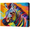 купить Картина по номерам BrushMe RMG0036FC 30x40 см (без коробки) Зебра в цветах в Кишинёве 