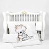 купить Детское постельное белье PernaMea Set lenjerie 3 piese Teddy Love Grey (PM.100468/8) в Кишинёве 
