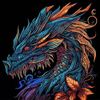 cumpără Tablou pe numere Strateg 58056 Dragonul Puternic 30x30cm (fundal negru) în Chișinău 
