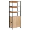 купить Офисный стеллаж Deco Lanta L 63x41x176H Oak/Black в Кишинёве 