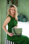 купить Сумка плечевая Pip Studio 51.273.430 Fenna Cross Body Bag Medium Stripe Green 25x7x20cm Green в Кишинёве 