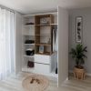 купить Шкаф Smartex (15851) N14 180cm Alb+St.Inchis в Кишинёве 