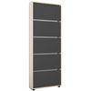 купить Полка для обуви Mobildor-Lux Leo Slim 90x16x203H cm Sonoma/Anthracite в Кишинёве 