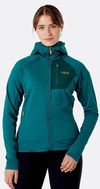 купить Одежда для спорта Rab Jacheta dame Superflux Hoody Atlantis/Pine 12 (QFE-90-AT-12) в Кишинёве 