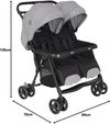 cumpără Сărucior pentru copii Graco GS1217AASTG000 DuoEider steeple Gray în Chișinău 