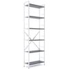 cumpără Raft de birou Nex Home Raft metalic Loft 1800x600x240mm, 6 polite PAL, White/ Anthracite în Chișinău 
