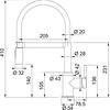 купить Смеситель кухонный Franke 115.0626.085 Lina Semi Pro Crom/Negru в Кишинёве 