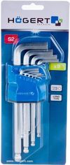 cumpără Set de unelte de mână Hoegert Set de chei hexagonale 1.5-10 mm S2 9 buc HT1W825 în Chișinău 