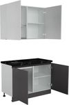cumpără Mobilă pentru bucatarie ArtFlame GOLA White/Storm Grey (1.2 m.l.) în Chișinău 