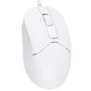 Mouse A4Tech FM12S Silent, Optical, 1000 dpi, 3 buttons, Ambidextrous, 4-Way Wheel, White, USB 