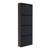 купить Полка для обуви Trendy Locking 4 Piece Metal-Black, 50x136x15cm в Кишинёве 