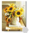 cumpără Tablou pe numere Art Gallery GA87168 Mozaic cu diamante 40x50cm Floarea-soarelui aprinsi în Chișinău 