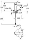 cumpără Baterie lavoar Grohe Cubeo Lavoar M Black 1017552430 în Chișinău 