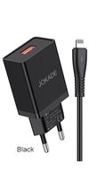 Jokade Wall Charger with Cable USB to Lightning Single Port 5A JB022, Black 