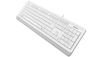 Keyboard A4Tech FK10, Multimedia Hot Keys, Laser Inscribed Keys , Splash Proof, White/Grey, USB 