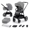 купить Детская коляска KinderKraft 2в1 Nea Platinum Gray в Кишинёве 