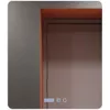 cumpără Oglindă baie Bayro Moon 600x800 LED touch нейтральный c подогревом, часами и термометром (124191) în Chișinău 