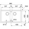 cumpără Chiuvetă bucătărie cu bateria Franke 114.0491.659 Sinthetic Sinks BFG 620 3 1/2" WWK REV WOF OA No în Chișinău 