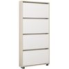 купить Полка для обуви Mobildor-Lux Leo Slim 90x16x164H cm Sonoma/White в Кишинёве 