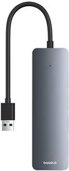 cumpără Adaptor de rețea USB Baseus B0005280B811-00 HUB 4in1 USB-A 3.0 to 4*USB-A 3.0 UltraJoy Series, Space Grey în Chișinău 