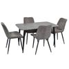 cumpără Set masă și scaune Evelin di Costacurta стол DT-405-6B + 4 стула YTC-055B Dark grey în Chișinău 