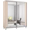 купить Шкаф Mobildor-Lux Арон с вертикальными зеркальными раздвижными дверями (210x60x230H см) Sonoma в Кишинёве 