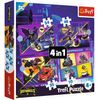 cumpără Puzzle Trefl 34658 Puzzles 4in1 Meet Batwheels, Warner Batwheels în Chișinău 