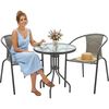 cumpără Mobilier pentru grădină Chomik Комплект садовой мебели Bistro серый-стол/NEO5252/+2 стула /NEO6983/ Серый în Chișinău 