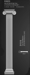 D3023 ( 18.2 x 44.6 x 6.7 cm.)