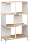 купить Офисный стеллаж Deco Loreto 4 nivele 70X30X113H Oak/White в Кишинёве 