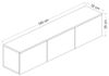 cumpără Comodă TV Trendy Suport TV, Neon Illuminated, Travertin, 160x35x32cm în Chișinău 