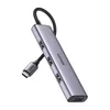 купить USB Hub Ugreen 20841 HUB 4in1 Type-C 3.0 to 4*USB-A 3.0, Power Port, up to 5Gpbs CM473, Silver в Кишинёве 