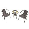 купить Садовая мебель Promstore 18960 Set mobilier 3 piese: masa D60, H72cm si 2 scaune 60X58XH72cm, sticla, plastic в Кишинёве 