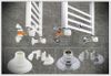 купить Декоративная накладка на трубу (D. 16-20) для полотенцесушителя (хром) (30-70 мм)  RADIVA в Кишинёве 