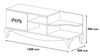 купить Тумба напольная для TV Trendy Sultan, Nuc, Alb 130x50x45cm в Кишинёве 