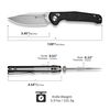 купить Нож походный Sencut S25046-2 Glenspar, G10 Shredded negru, Crossbar Lock в Кишинёве 