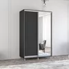 купить Шкаф Mobildor-Lux Арон с раздвижными дверцами из зеркала и ДСП (140x60x200H см) Антрацит в Кишинёве 