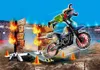 cumpără Mașină Playmobil PM70553 Stunt Show Motocross with Fiery Wall în Chișinău 