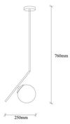 купить Люстра Trendy Dolunay-143-AV, 25x76x15cm в Кишинёве 