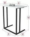 купить Подставка для ноутбука Nex Home Стол на металлических ножках, 60x35,5x65 см, Белый (17-03-01) в Кишинёве 
